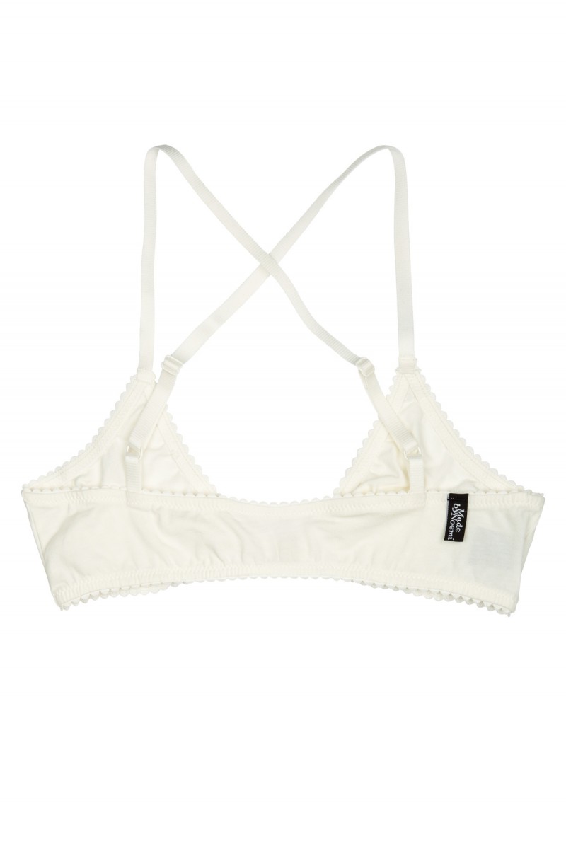 Off-white Cotton bralette – Made by Noemi